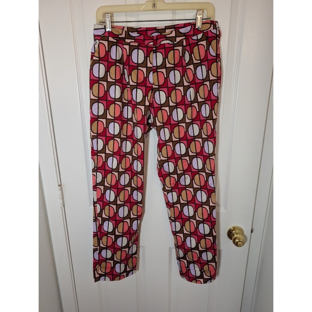 Camicietta‎ Snob Geometric Print Pants Size 42 Retro Mod Style Trousers